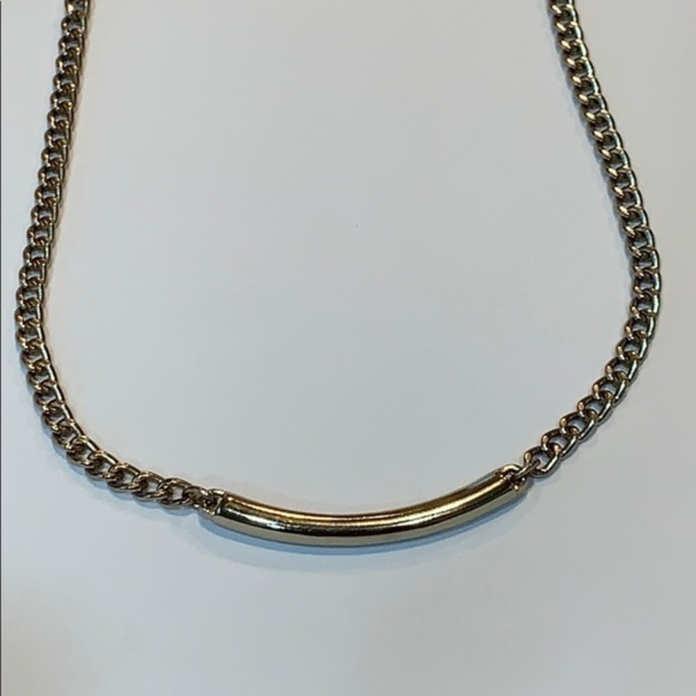 Loft minimalist simple bar chain long necklace